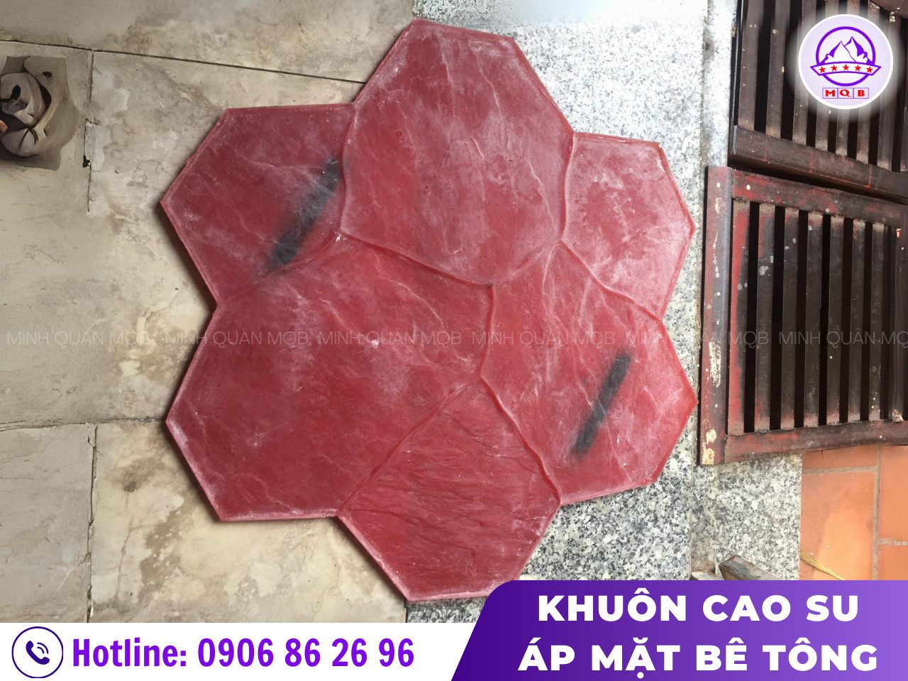 KHUÔN CAO SU ÁP BÊ TÔNG VÂN ĐÁ MINH QUÂN MQB - Hình ảnh 3