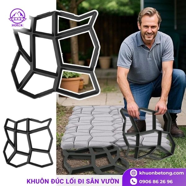 Khuôn bê tông làm lối đi