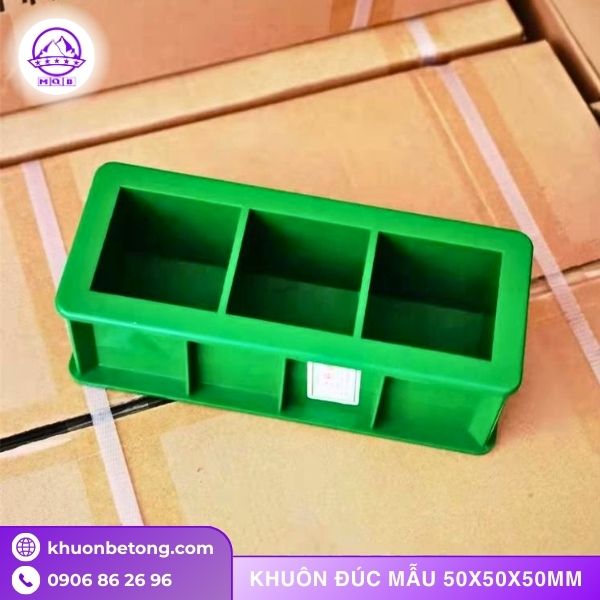 Khuôn mẫu bê tông 50x50x50mm ba ngăn
