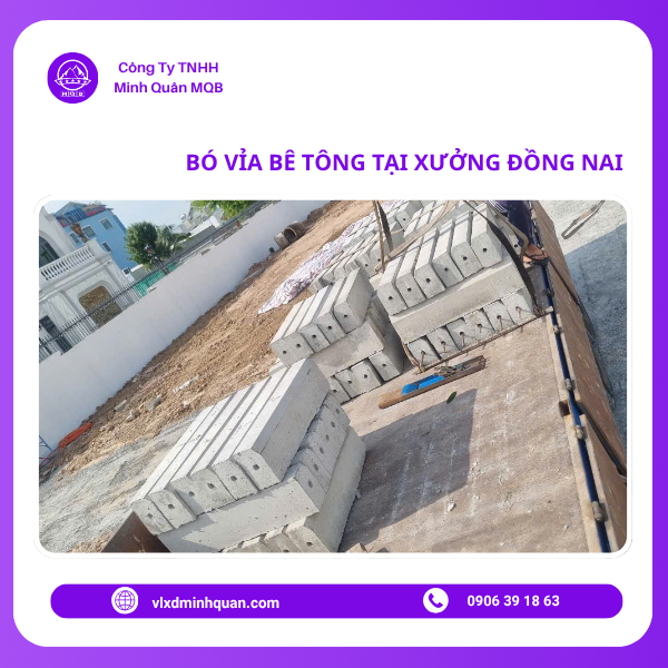 xưởng sản xuất bó vỉa bê tông tại long an