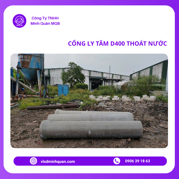 xưởng sản xuất cống ly tâm d400 tại long an