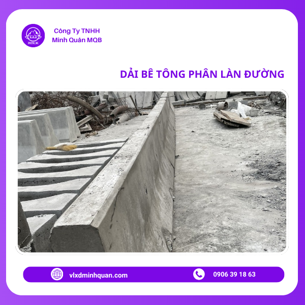 xưởng đúc dải phân làn 2m tại long an