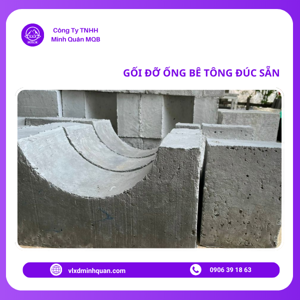 xưởng sản xuất gối đỡ ống dẫn nước tại long an