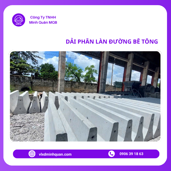 xưởng sản xuất cục phân làn đường bê tông tại long an