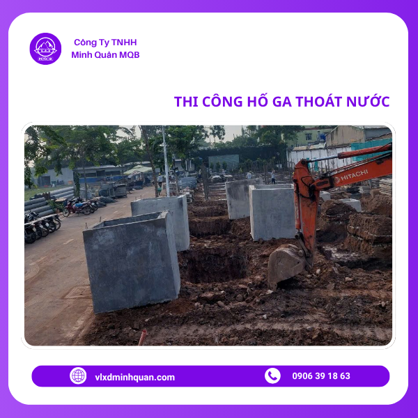 thi công hố ga nước thải ở quận 12
