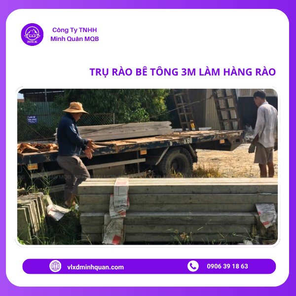 mua trụ rào 3m tại long an