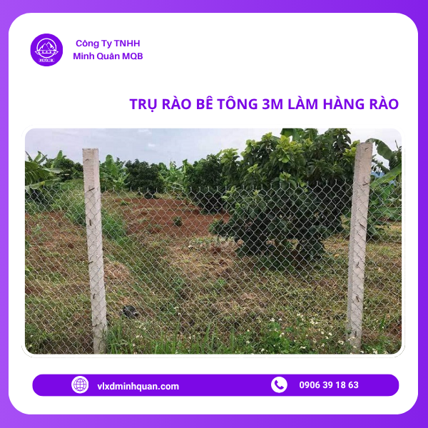 mua trụ rào 3m tại bình thạnh