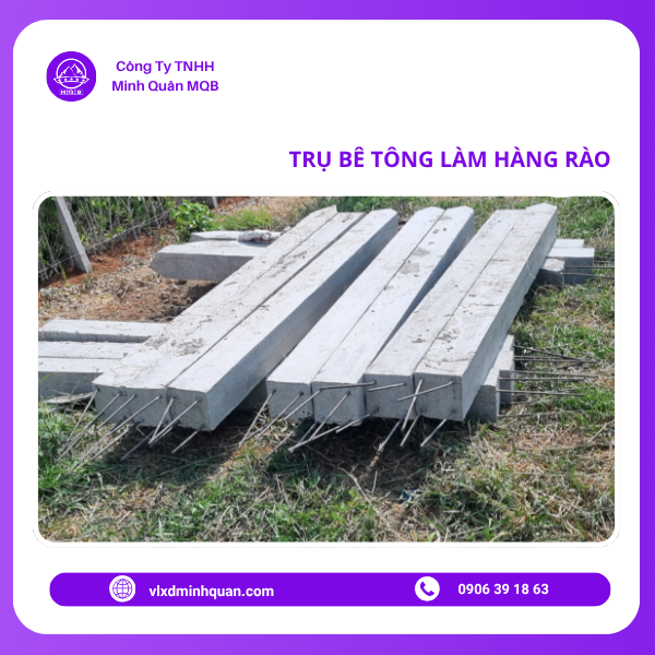 xưởng sản xuất trụ hàng rào 3m tại long an