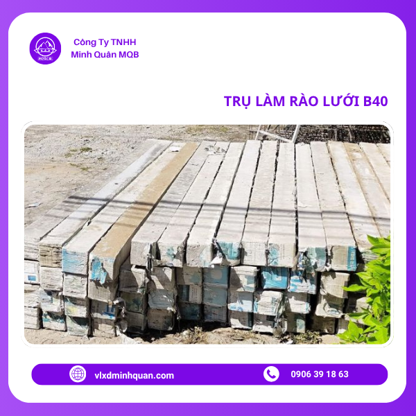 trụ rào lưới B40 tại Hóc Môn