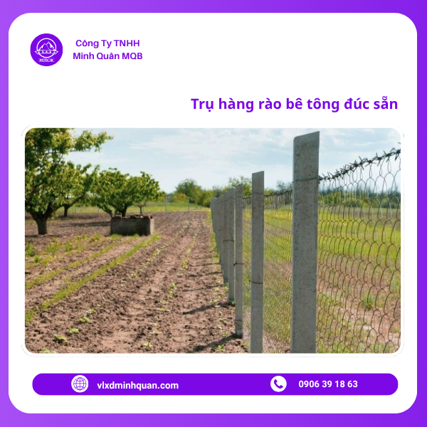 xưởng sản xuất trụ xi măng 2.5m tại bình dương