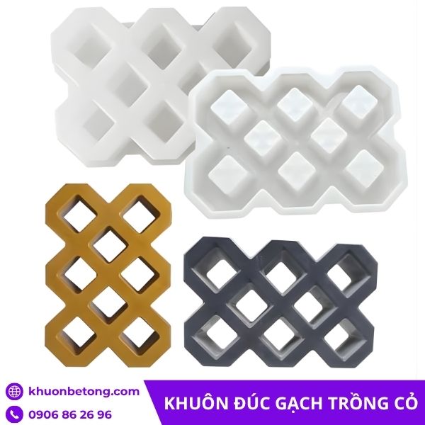 Khuôn nhựa đúc gạch 8 lỗ
