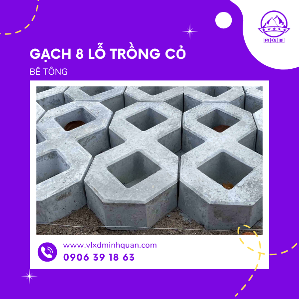 lắp đặt gạch trồng cỏ 8 lỗ tại bình chánh