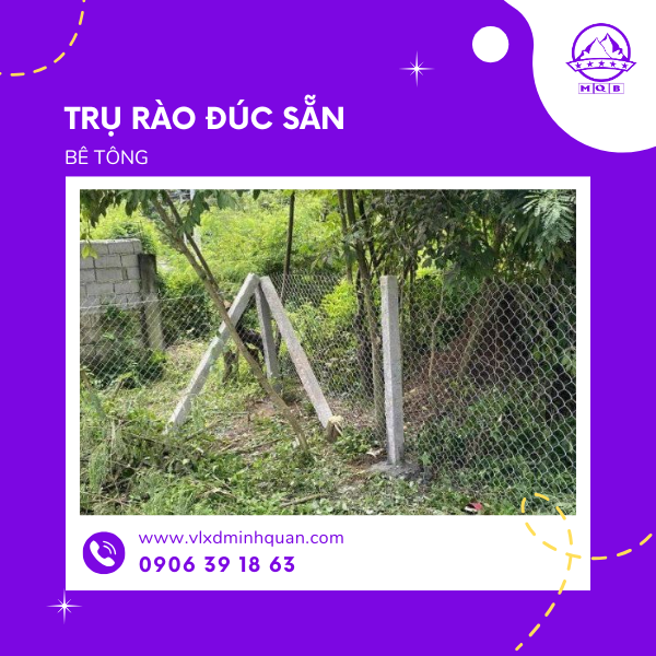 lắp đặt trụ bê tông hàng rào tại quận 12