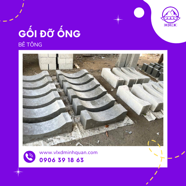 mua gối đỡ ống đúc sẵn tại nhà bè