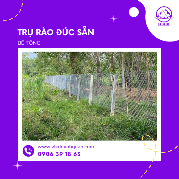 lắp đặt trụ bê tông hàng rào tại bình chánh