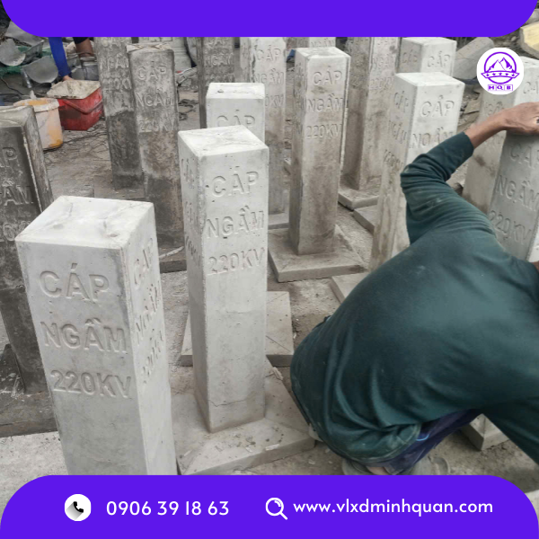 cột mốc bê tông tại quận 1