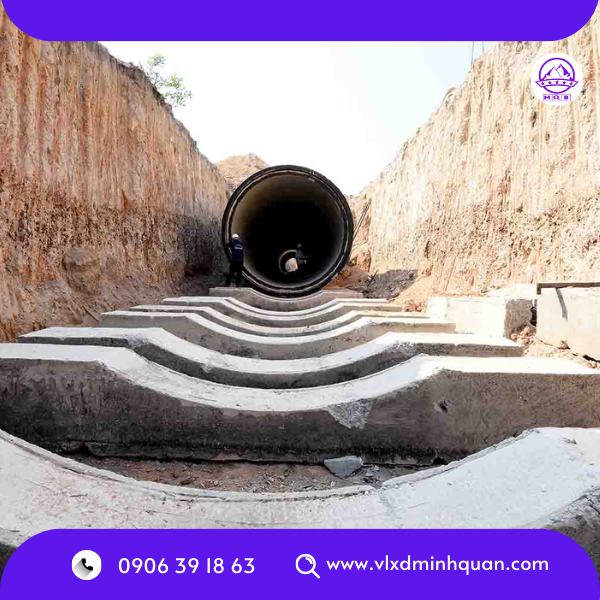 gối đỡ cống tròn tại long thành