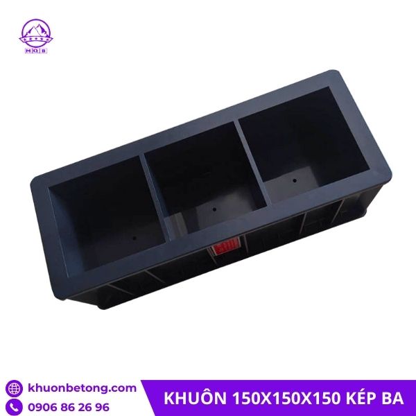 khuôn đúc mẫu 150x150x150mm ba ngăn