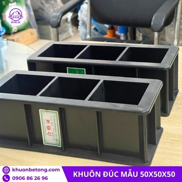 Khuôn đúc mẫu 50x50x50mm ba ngăn