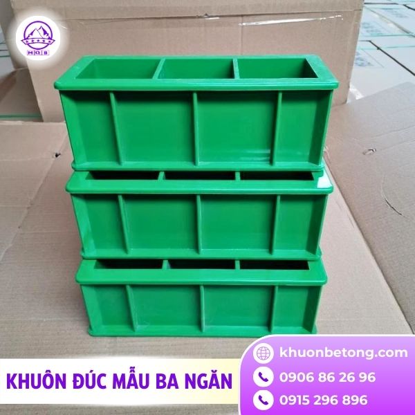 Khuôn đúc mẫu 50x50x50mm ba ngăn