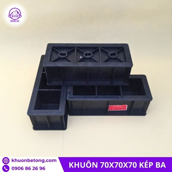 Khuôn đúc mẫu 70x70x70mm bằng nhựa