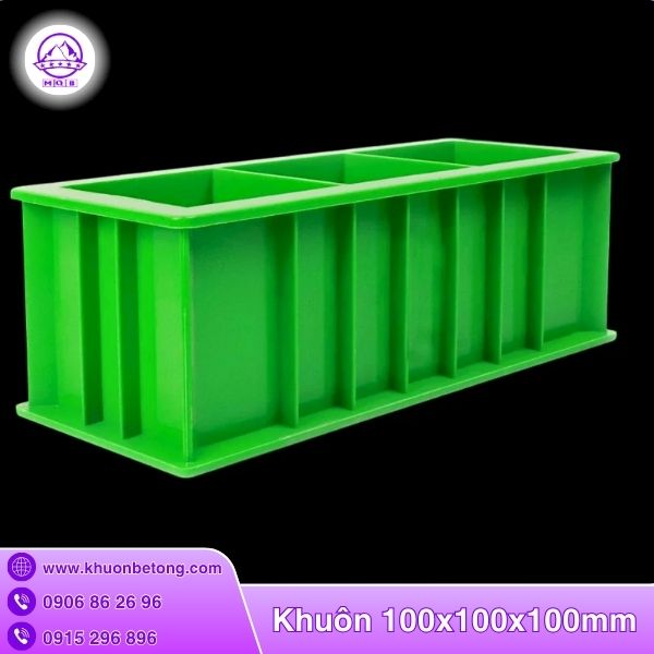 Khuôn đúc mẫu bê tông 100x100x100mm bằng nhựa ABS