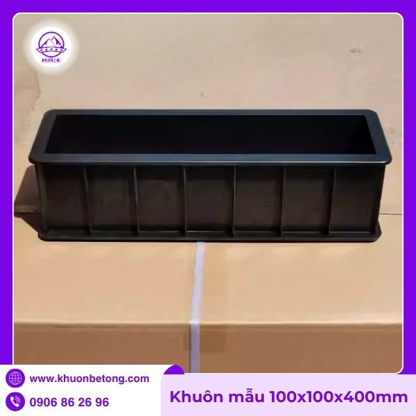 Khuôn đúc mẫu bê tông 100x100x400mm bằng nhựa