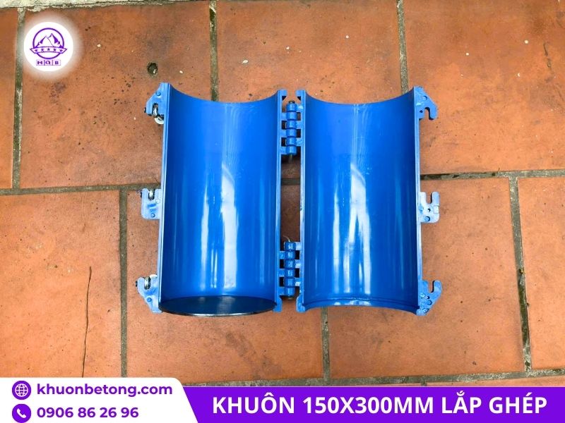 Khuôn đúc mẫu trụ bê tông 150x300mm bằng nhựa