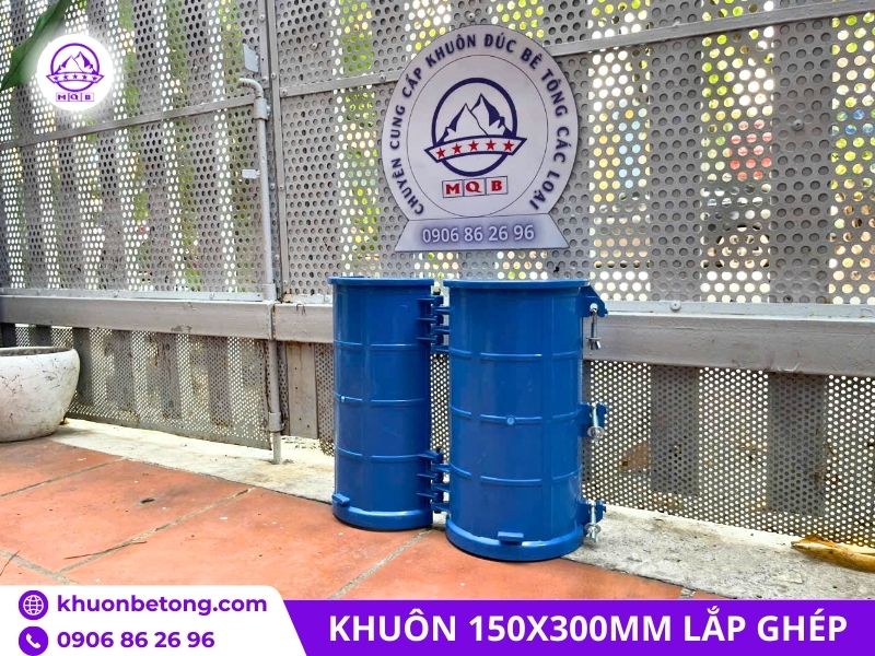 Khuôn đúc mẫu trụ bê tông 150x300mm