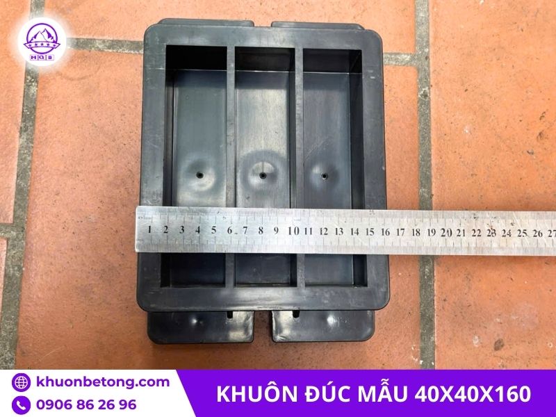 Khuôn đúc mẫu vữa ba ngăn bằng nhựa