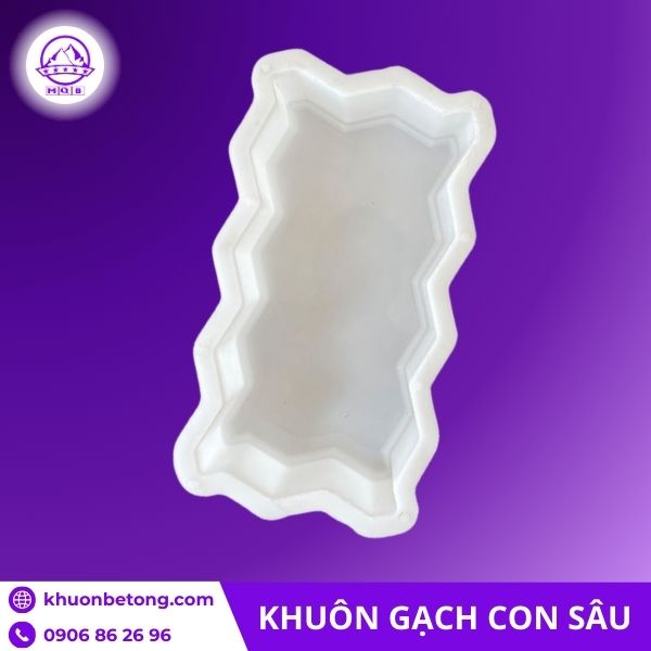 Khuôn gạch block tự chèn họa tiết con sâu