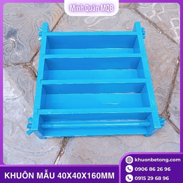 Khuôn thép xanh đúc mẫu 40x40x160mm