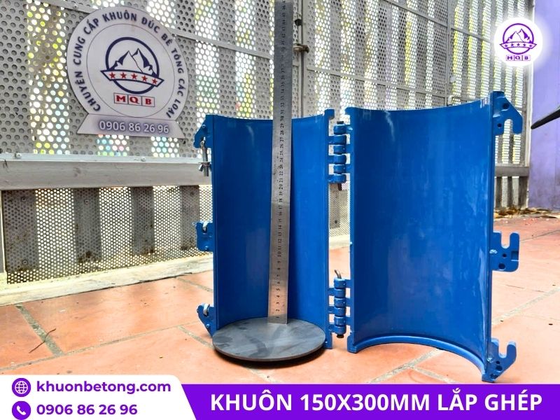 Khuôn trụ 150x300mm lắp ghép bằng nhựa ABS