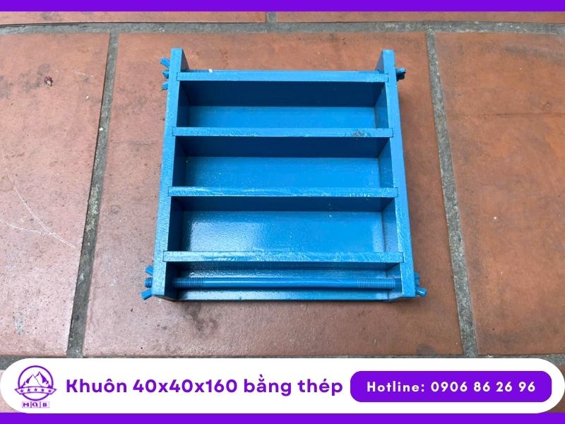 Khuôn đúc mẫu 4x4x16cm bằng thép