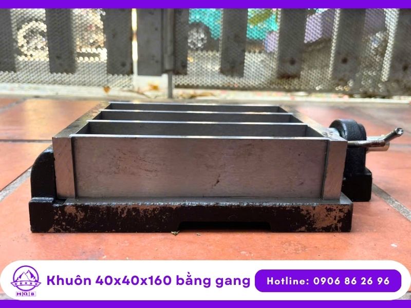 Khuôn đúc mẫu xi măng 4x4x16cm