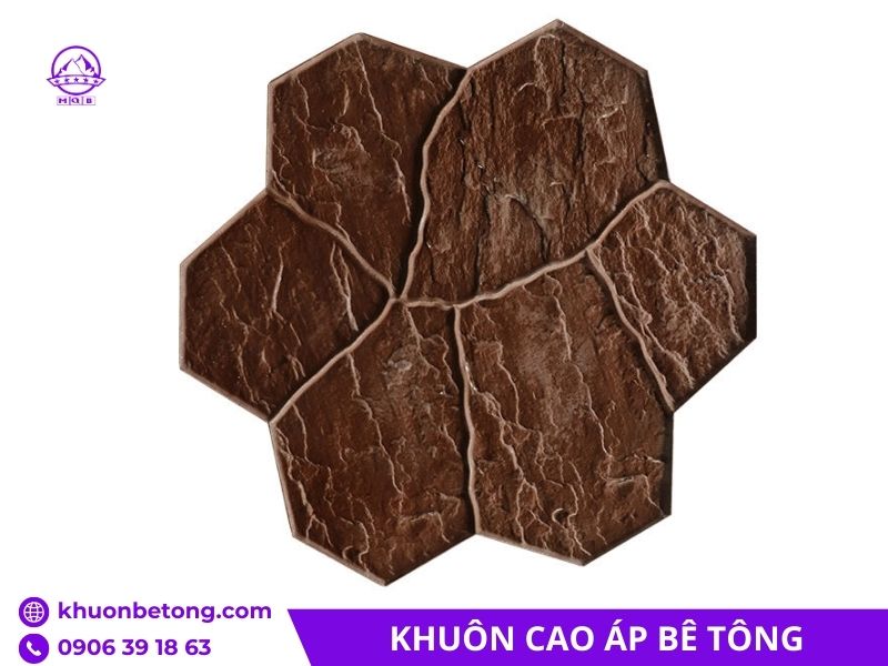 Khuôn cao su vân đá slate