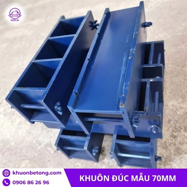 Khuôn đúc mẫu xi măng 70mm ba ngăn