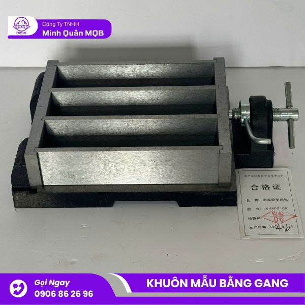 Khuôn lấy mẫu vữa bằng gang