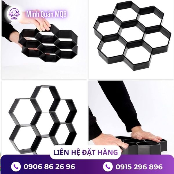 Khuôn gạch lục giác 7 ngăn bằng nhựa