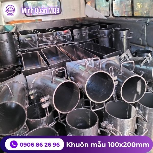 Khuôn thép đúc mẫu hình trụ 100x200mm