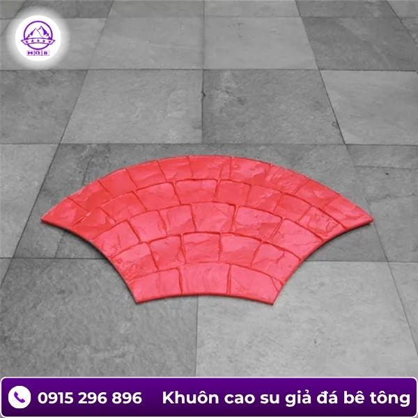 Khuôn áp bê tông rẻ quạt bằng cao su