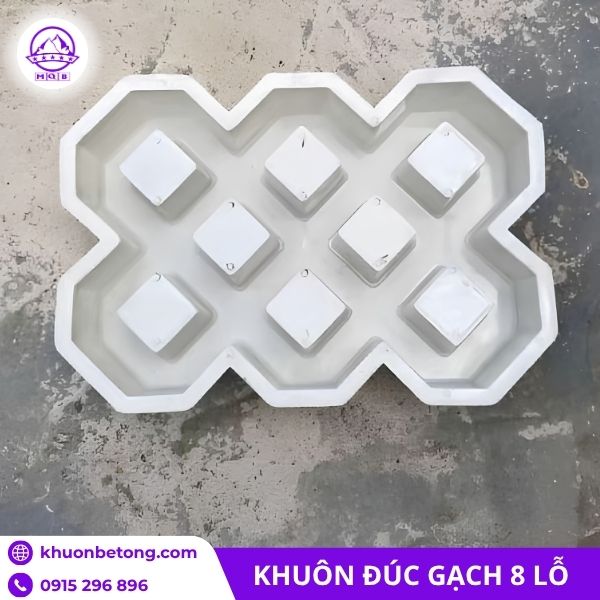 Khuôn đúc gạch taluy 8 lỗ