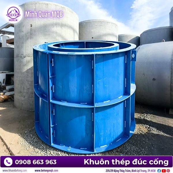 Cách dùng khuôn thép đúc ống cống
