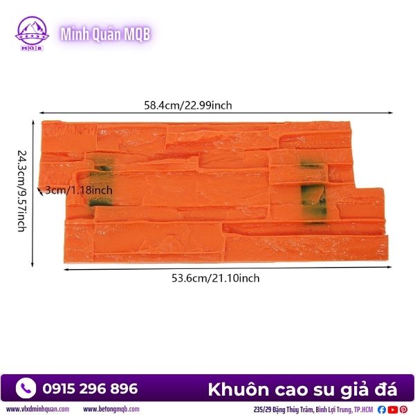 Khuôn cao su giả đá thanh