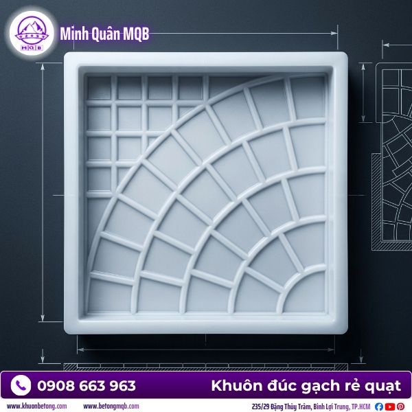 Giá khuôn đúc gạch rẻ quạt bằng nhựa