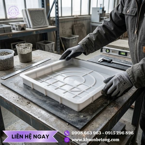 Khuôn đổ gạch vỉa hè bằng nhựa