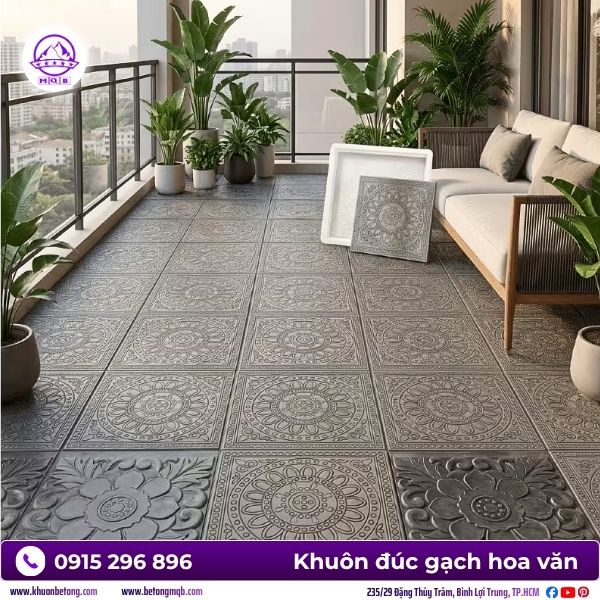 Khuôn làm gạch lát lối đi bằng nhựa