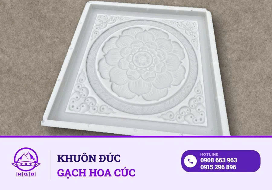 Khuôn đúc gạch bông cúc bằng nhựa