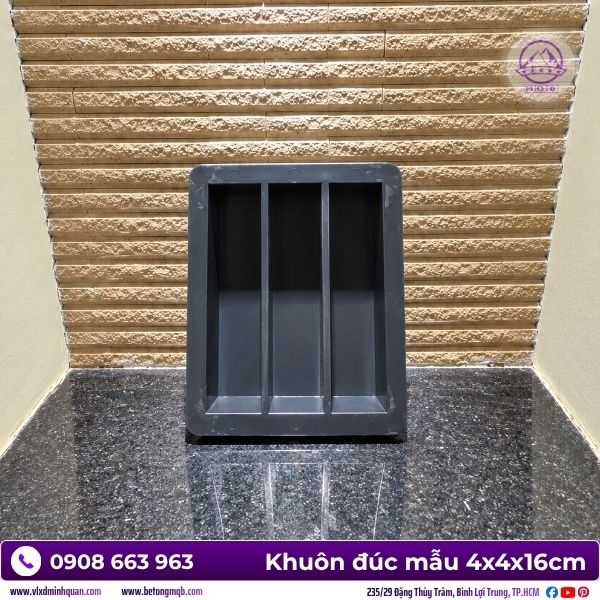 Khuôn mẫu vữa xi măng 4x4x16cm cao cấp